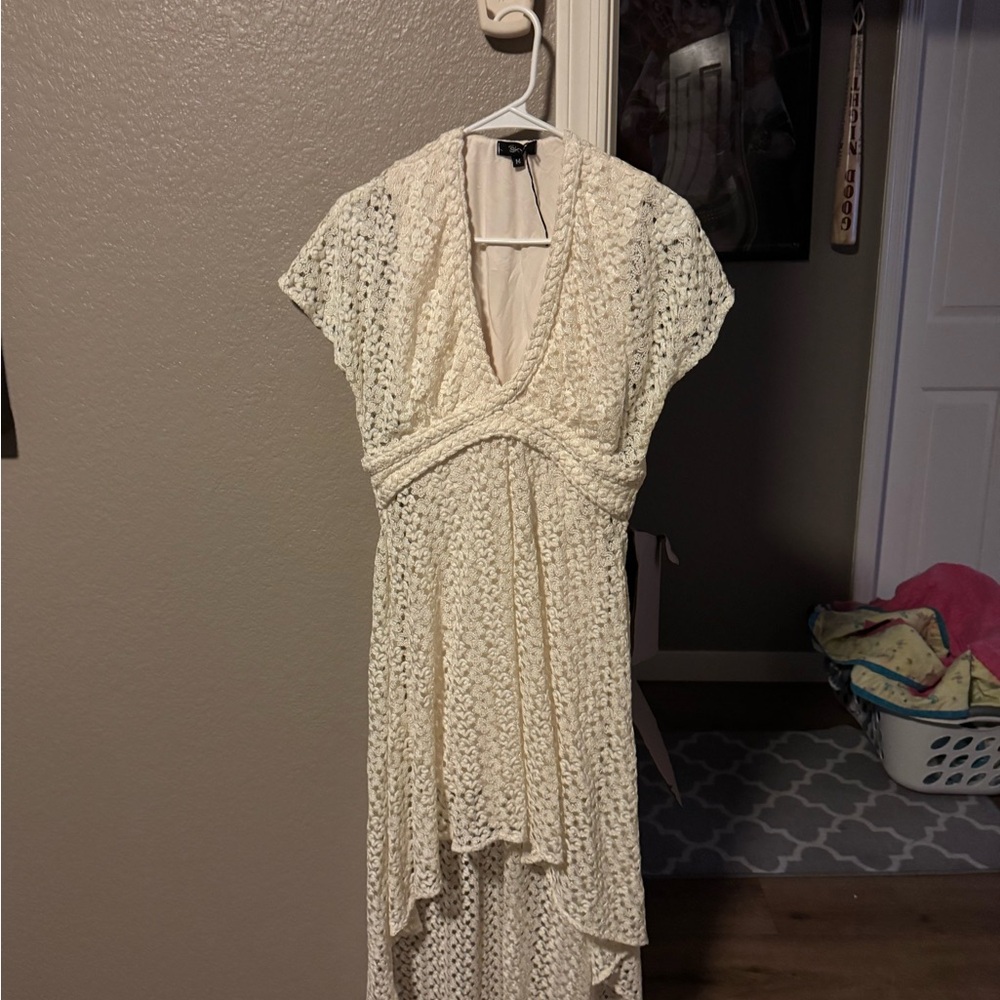 Elegant Cream Lace Skye  Dress
